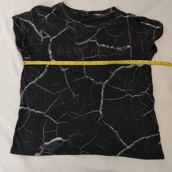 ♡ Allsaints ♡ Marble Cori Tee in Black and White - Picture 4 of 7
